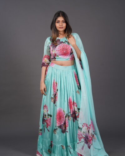 Crop Top With Lehenga