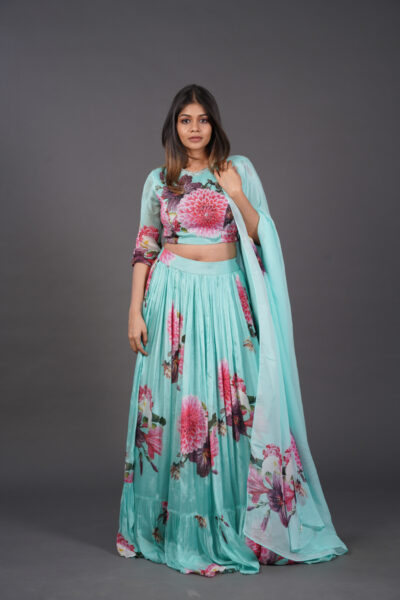 Crop Top With Lehenga