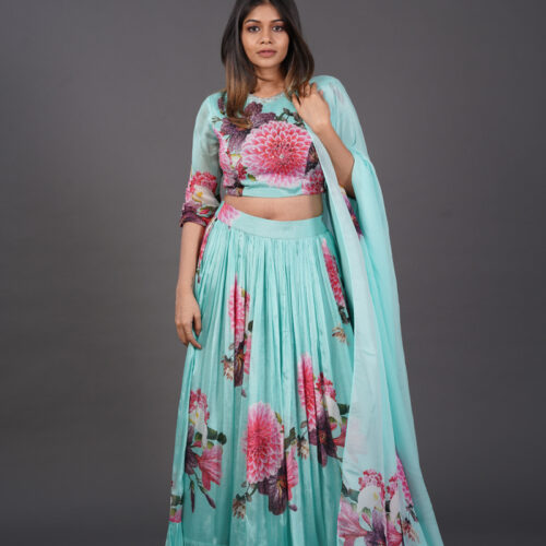 Crop Top With Lehenga